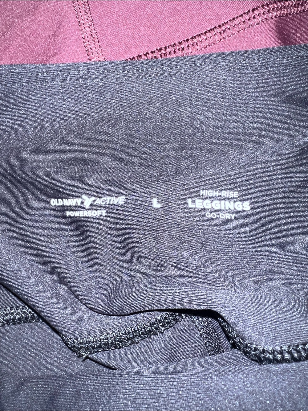 Bundle- Old Navy High-Waist Active Leggings in Purple, Navy and Black - Picture 2 of 3